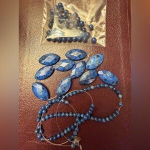 Elegant Blue Beaded Jewelry Set